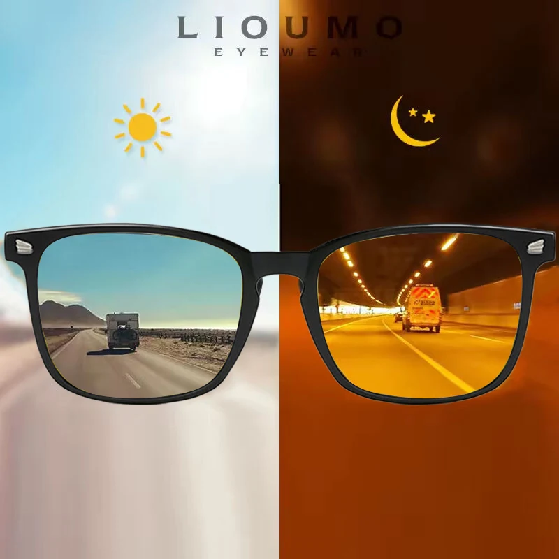 

Night Vision Anti Blue Light Glasses Men 2025 Luxury Brand Classic Square Driving Eyewear Computer Reading Goggle Fashion Shades