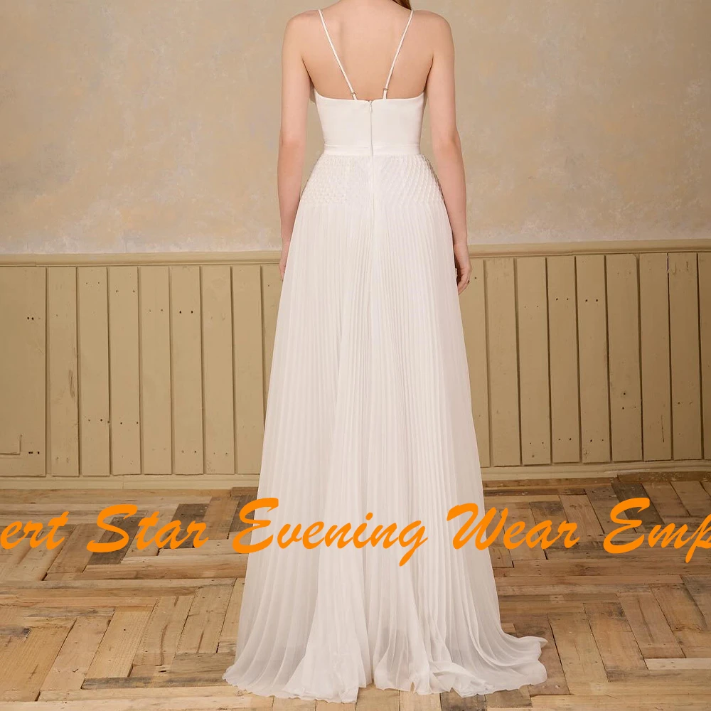 A-Line Sweetheart Spaghetti Straps Organza Sleeveless Graceful and Classic Evening Gowns Flowers Zipper Back Saudi Arabia 2024 image 5