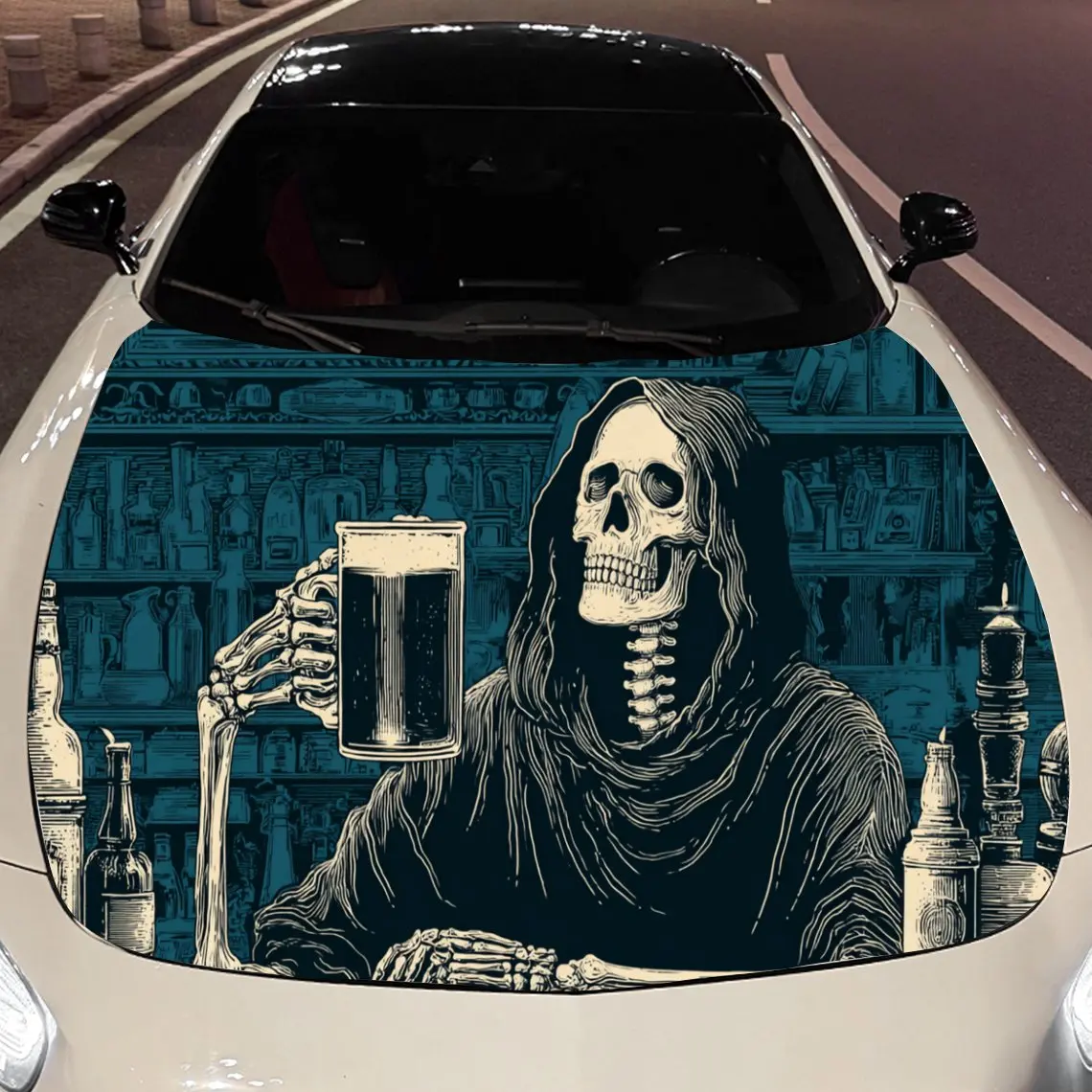 Autocollants en vinyle pour capot de voiture, l'esprit contemplatif, autocollant de Protection de Surface de voiture, couverture de décoration de voiture, enveloppes en vinyle imperméables auto-a