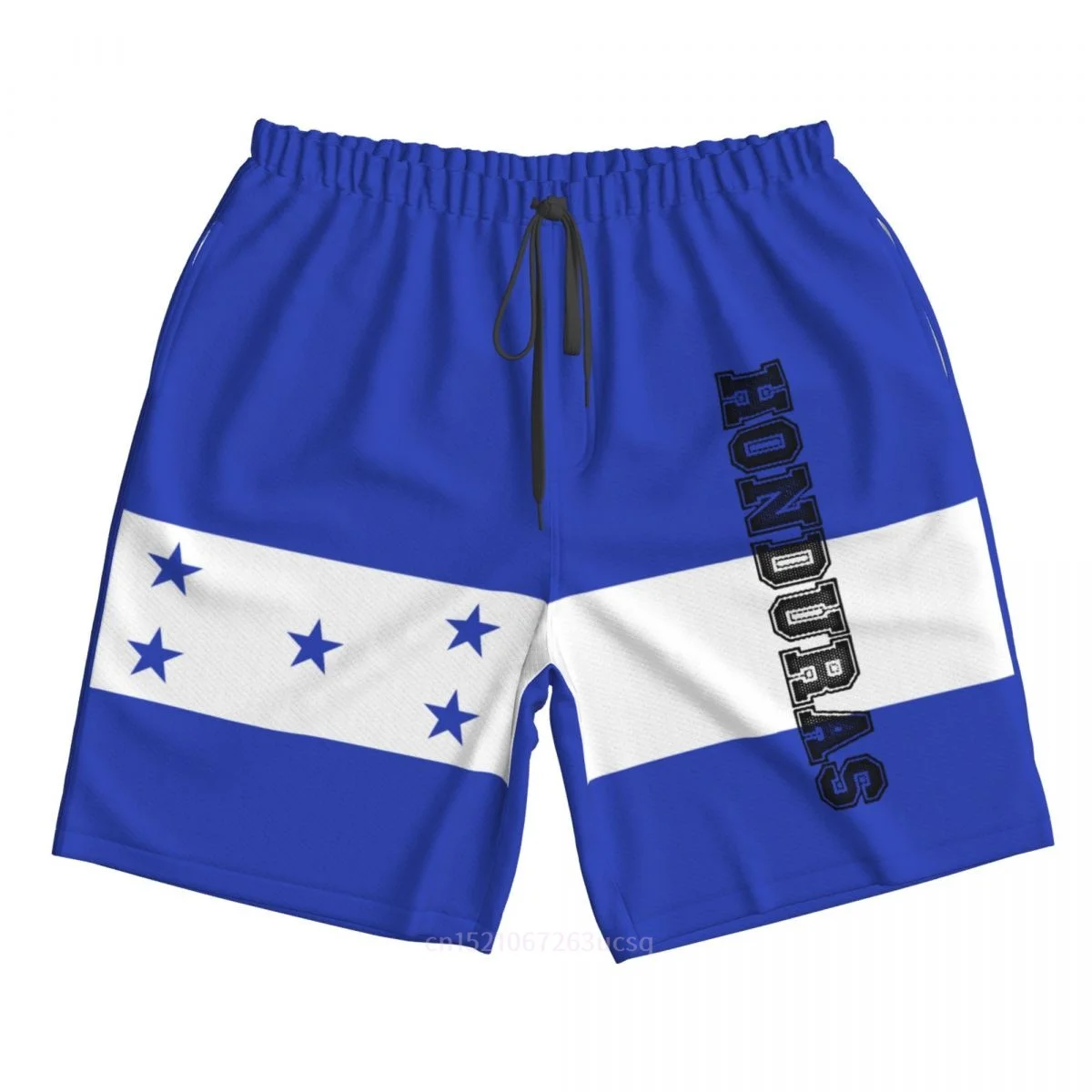 2023 Summer Polyester Honduras Country Flag 3D Printed Men's Board Shorts Beach Pocket Running Summer Pants