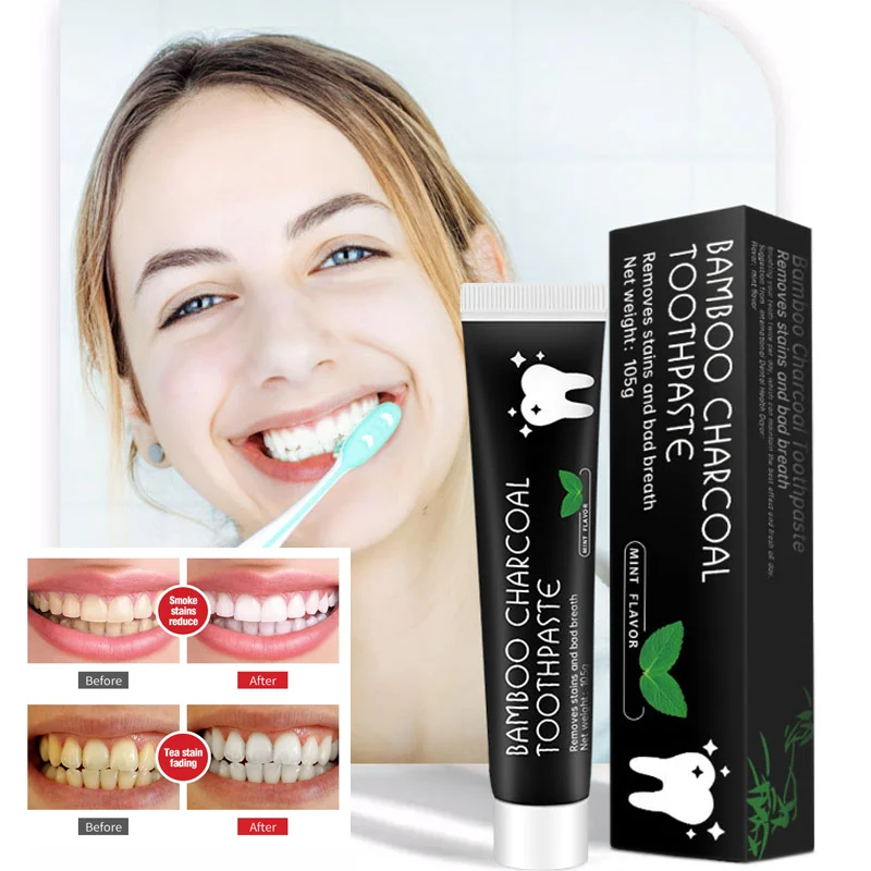 Bamboo Charcoal Toothpaste Whiten Teeth Removing Yellow Teeth Cleaning Tooth Stain Oral Fresh Activated Carbon Tooth Care