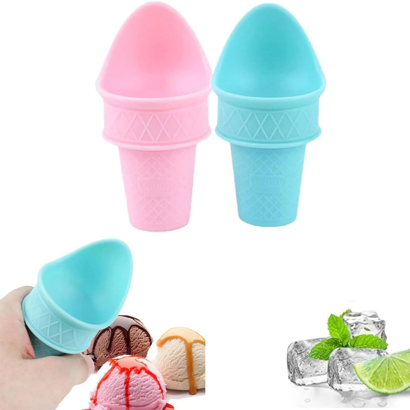 Simulation Ice Cream Holder Plastic Ice Cream Snow Cone Rack Perfect for Party and Family Gathering