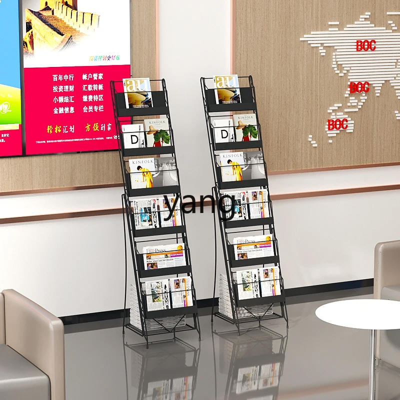 ZYF Rotating Magazine Rack Picture Album Promotional Rack Office Bookshelf Books and Newspapers