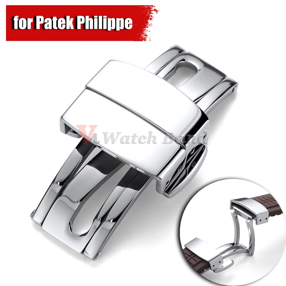 Watchband Metal Buckle 16mm 18mm Clasp for Patek Philippe 5167R Grenade Aquanaut Series for Silicone Rubber Watch Strap Buckles