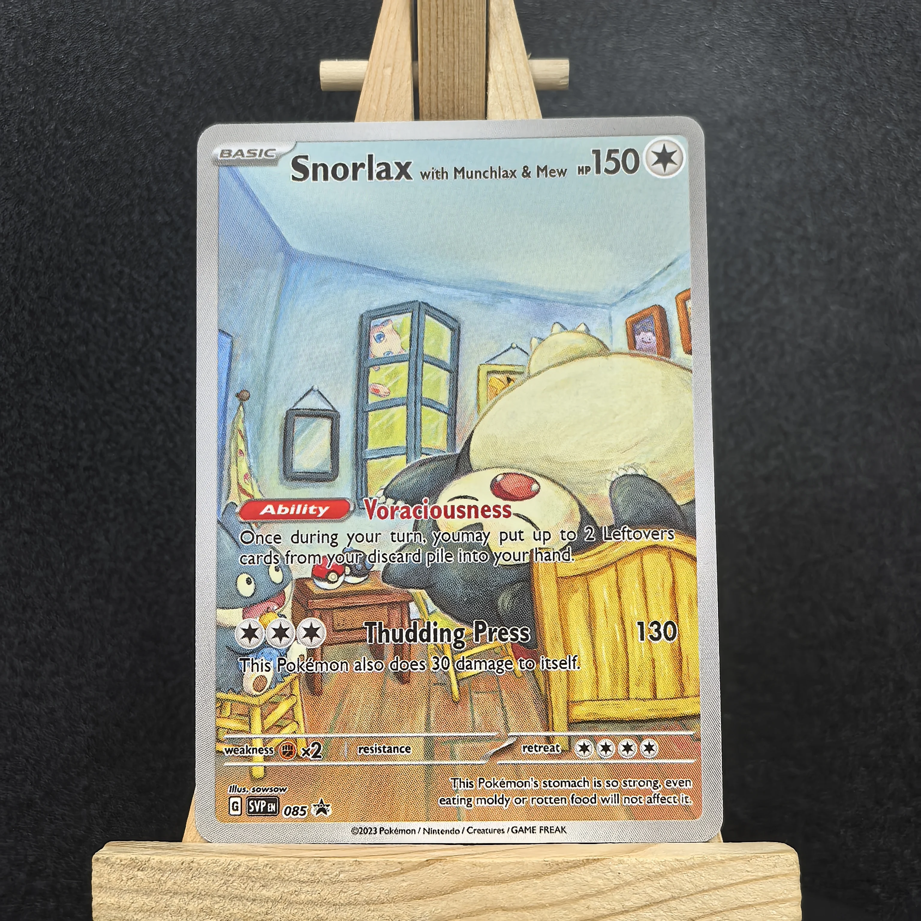 2023 Van Gogh Museum Pokemon Cards PTCG Anime Van Gogh 085 Smeargle RARE Self Made Single Cards Classic Game Anime Cards Gift