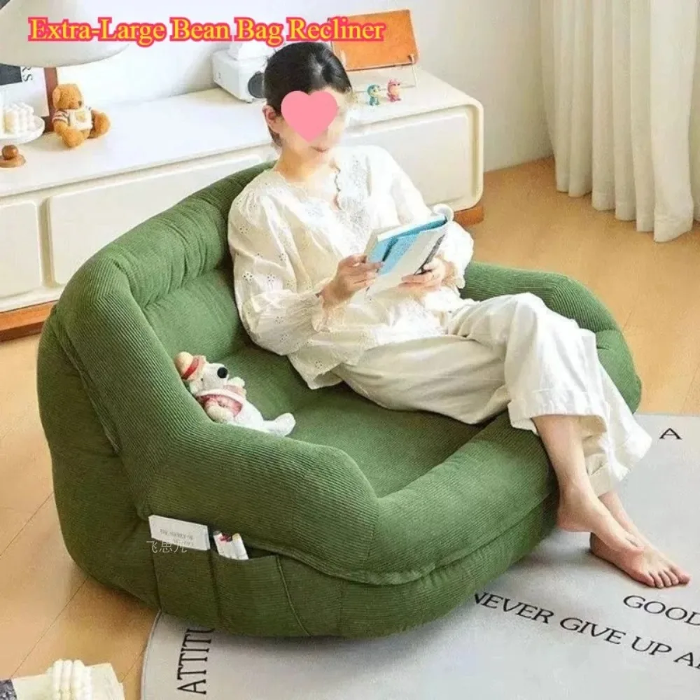 Canapé double inclinable économique pour salon, fauteuil tatami pour adulte, chaise longue décontractée individuelle avec deux repose-pieds