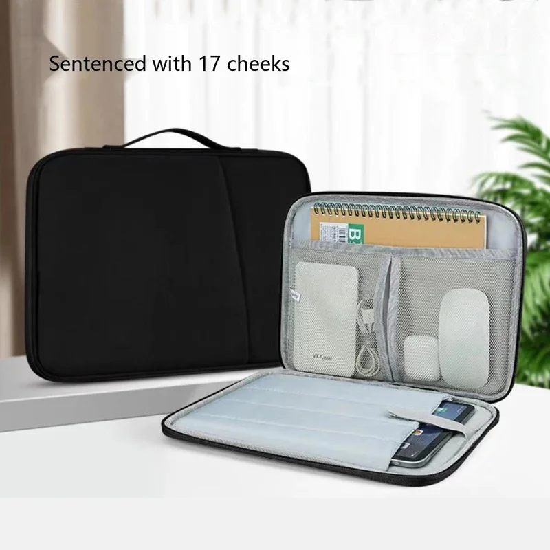 Oxford Tablet Handbag 11-15.6 Inch Waterproof Carrying Pouch for iPad with Plush Lining