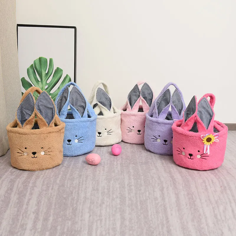 

2024 Newest Plush Tote Bag Long-eared Treat Easter Basket Easter Gift Baby Gift Easter Basket