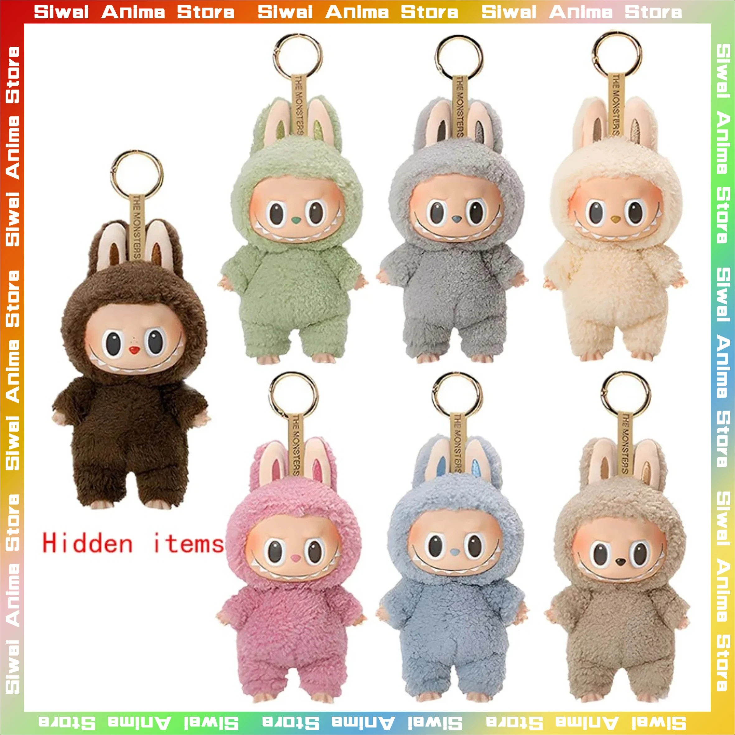 17cm Labubu Blind Box Anime Figures Model Doll Kawaii Labubu Hidden Items Toys Hobbies Ornaments Cute Pendant Decoration Gifts