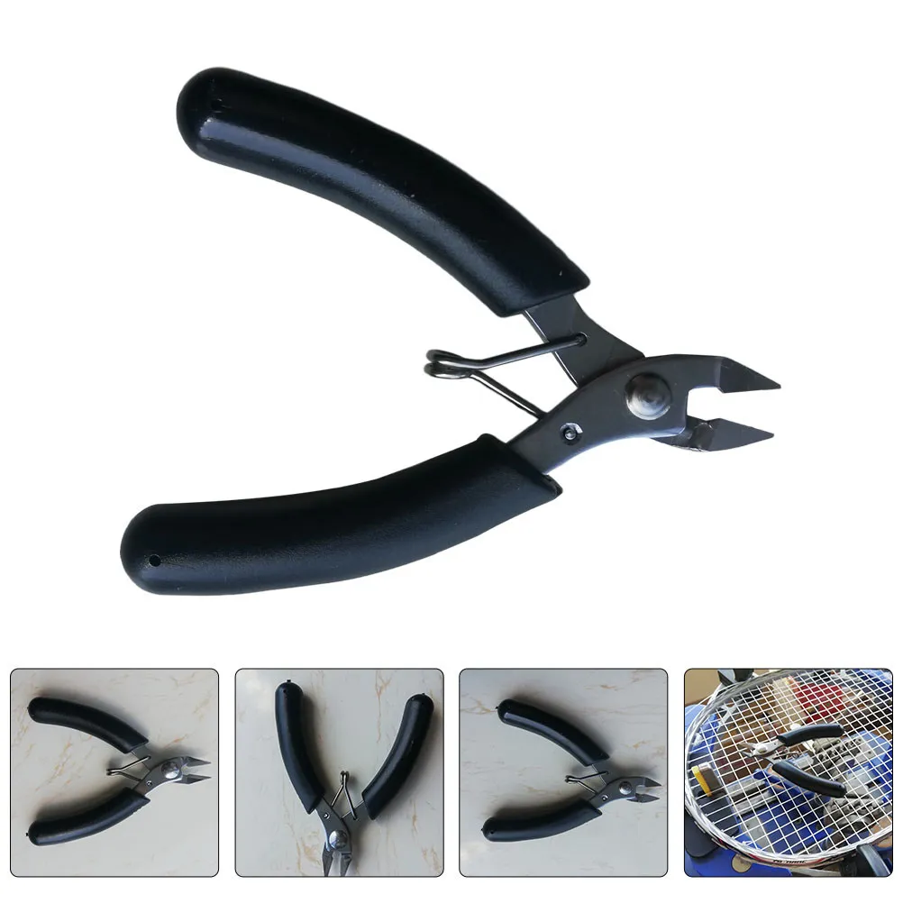 

Professional Badminton Racket Wire Cutter Black Diagonal Pliers Cutting Pliers Ergonomic Handle Fast Wire Cutter Tennis Racket