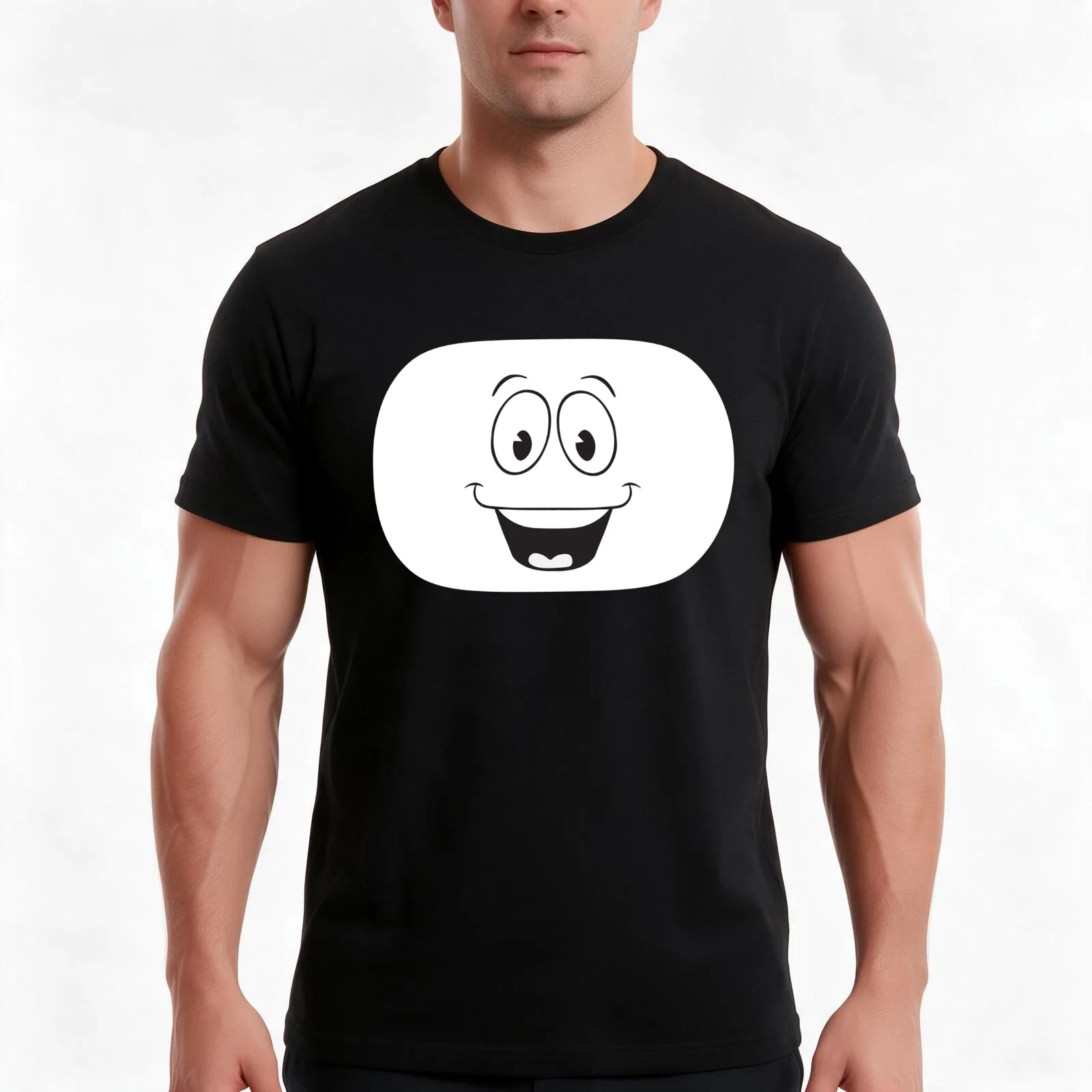 Yes Man (Monitor) T-Shirt Summer Casual Cotton Tee Oversized Streetwear Tops Vintage Graphic Print Loose Fit Short Sleeve