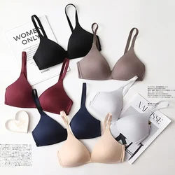 Seamless Bras for Women Push Up Bras No Wire Brassiere A B Cup Underwear Sexy Bralette Three Quarters(3/4 Cup)  Lingerie