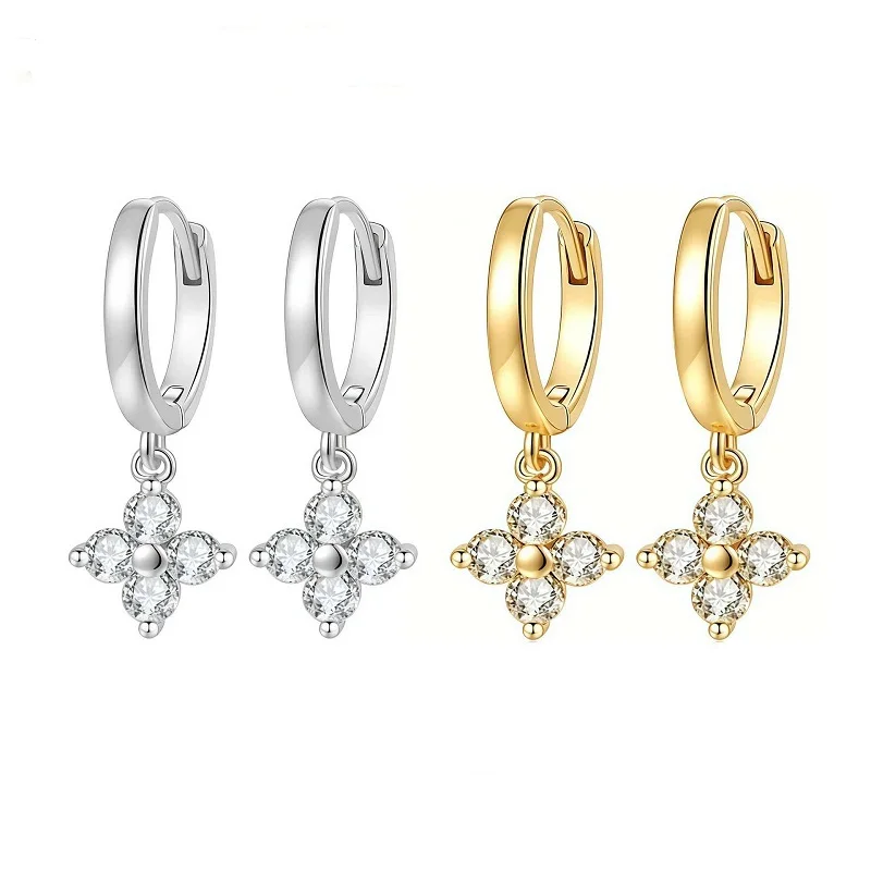 

Apaison Full Moissanites 925 Sterling Silver Drop Earrings for Women -Gold Plated Ear Earrings & Wedding Engagement Jewelry Gift