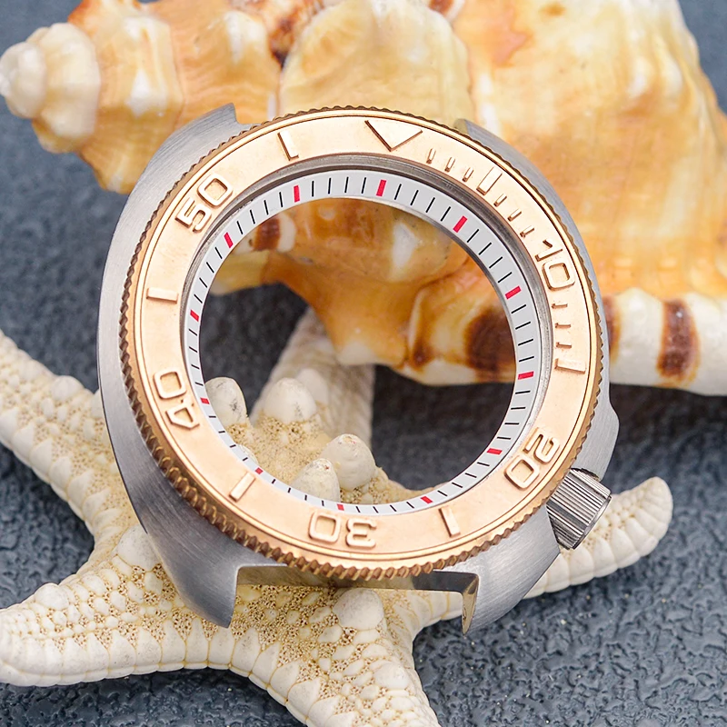 Seiko Silver Sapphire Glass NH35 Case Fit SKX 6105 6309 Turtle Abalone NH35 movimenti cassa trasparente orologio posteriore sostituire le parti