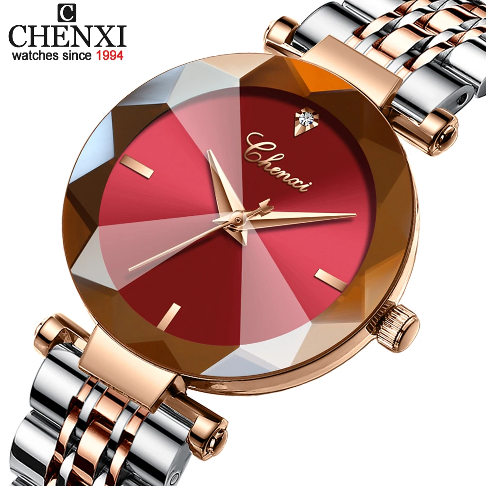 

CHENXI Top Luxury Rose Gold Women Brand Watches Fashion Casual Waterproof Watch Ladies Stainless Steel Quartz Wristwatches