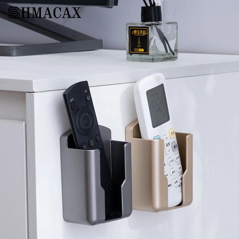 

Remote Control Air Conditioner Stand Holder Remote Control Storage Box Mobile Phone Storage Rack Wall Mounted Organizer