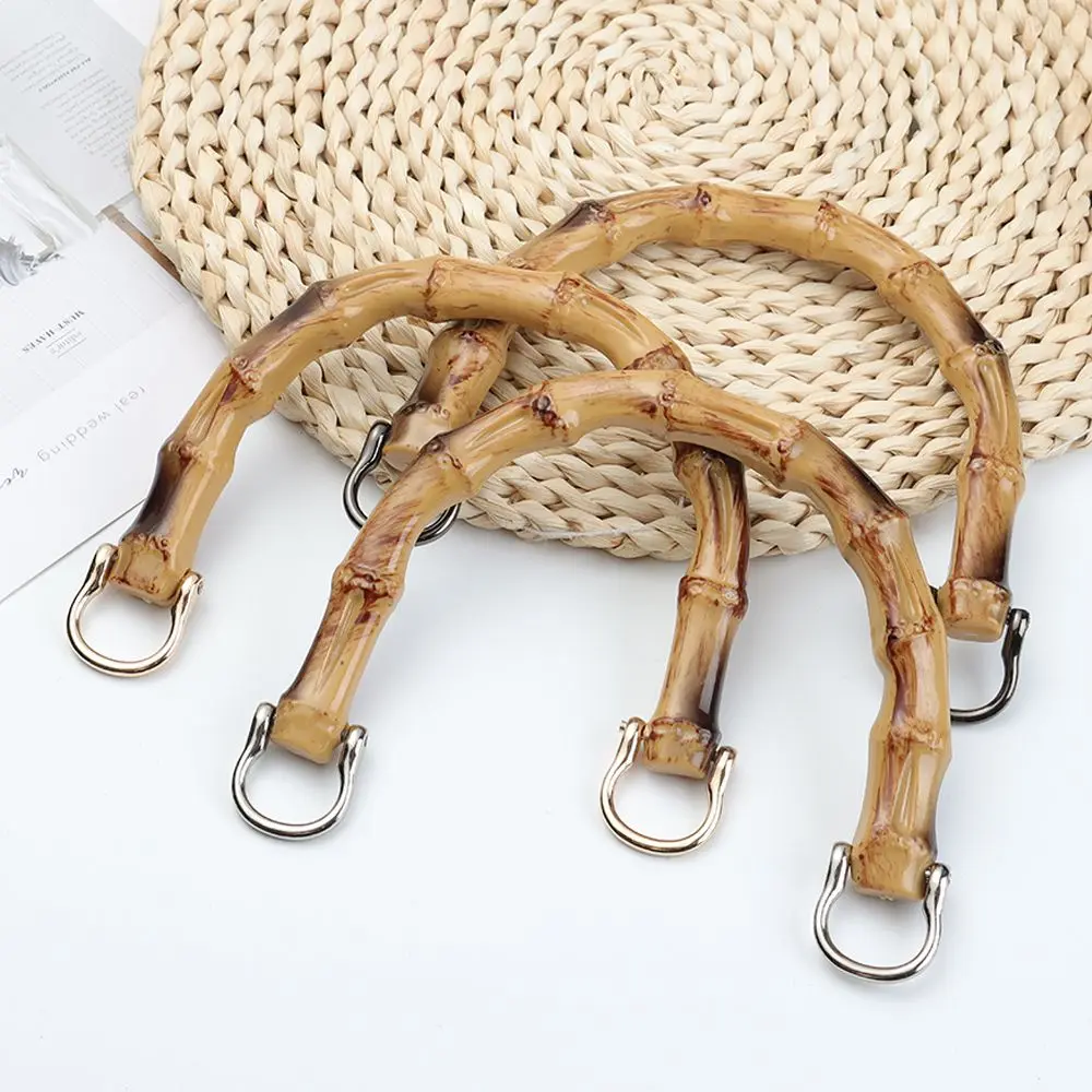 D Shape Bamboo Bag Handles Handmade Handbag DIY Tote Purse Bag Frame Making Bag Accessories Replacement Handles