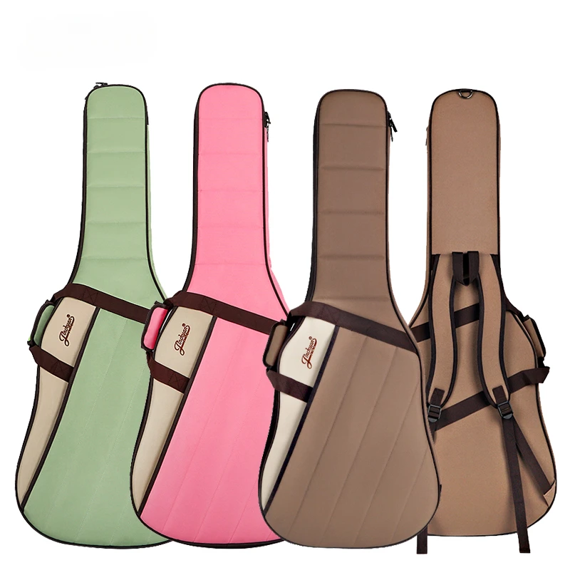 Customizable 20mm  Acoustic Folk Guitar Case with Fashionable Shoulder Straps 34\36\39\41\42 Inch Bag for Guitar