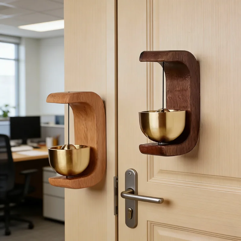 Dopamine Wind-bell Magnetic Inhalation Home Wind-bell Beech Car Into The Door To Remind The Bell Copper Bell Walnut Copper Ornam