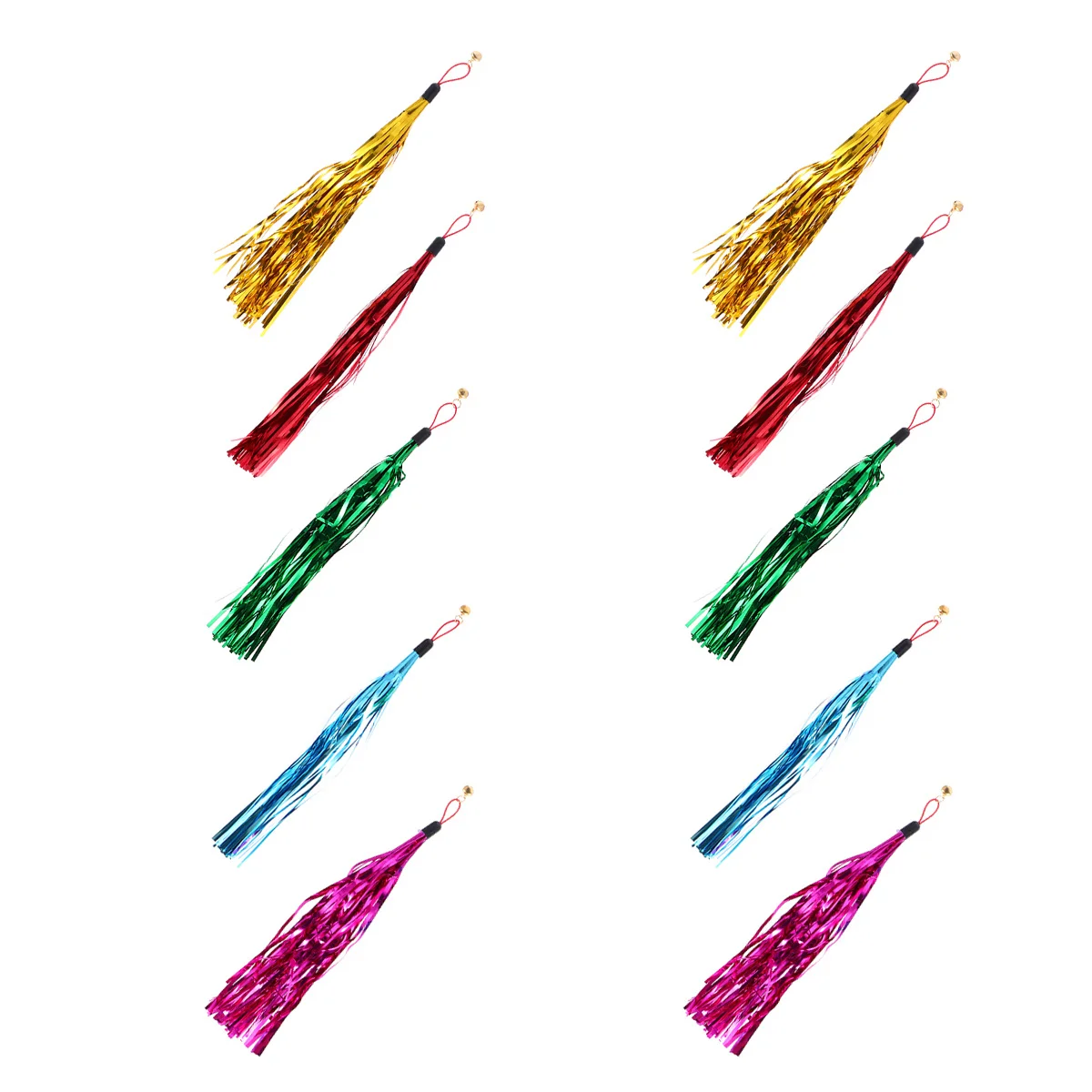 

10pcs Teaser Replacement Heads Glitter Tassels Dangle For Interactive Cat Play Indoor Cat Spare Wands Kitten Teaser