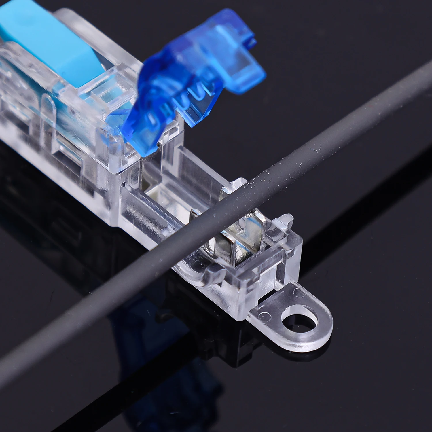 25A T-نوع تجريد موصل الأسلاك مع ثقب تثبيت فرع سريع لصق صندوق وصلات رافعة موصلات أسلاك الكابلات الكهربائية