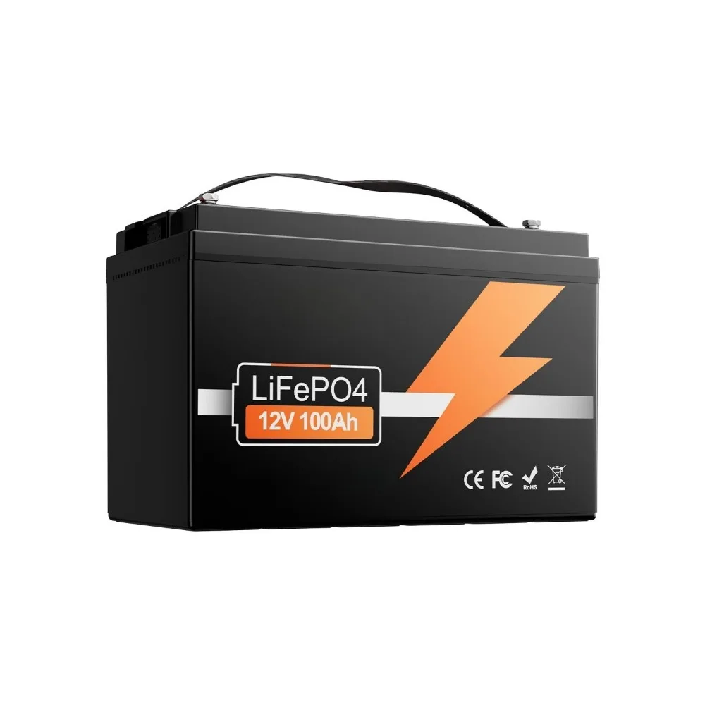 

Литиевая батарея 12В 100Ач для автодомов, перезаряжаемая LiFePO4 батарея группы 31 с ресурсом до 15000 глубоких циклов, 1.28кВт·ч, с возможностью индивидуальной настройки