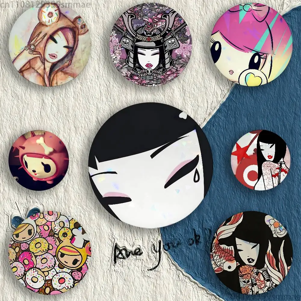 

Fashion T-tokidokiS 32/44/58mm Handmade Pins Round Brooch Badge Backpacks Clothes Jewelry Gifts
