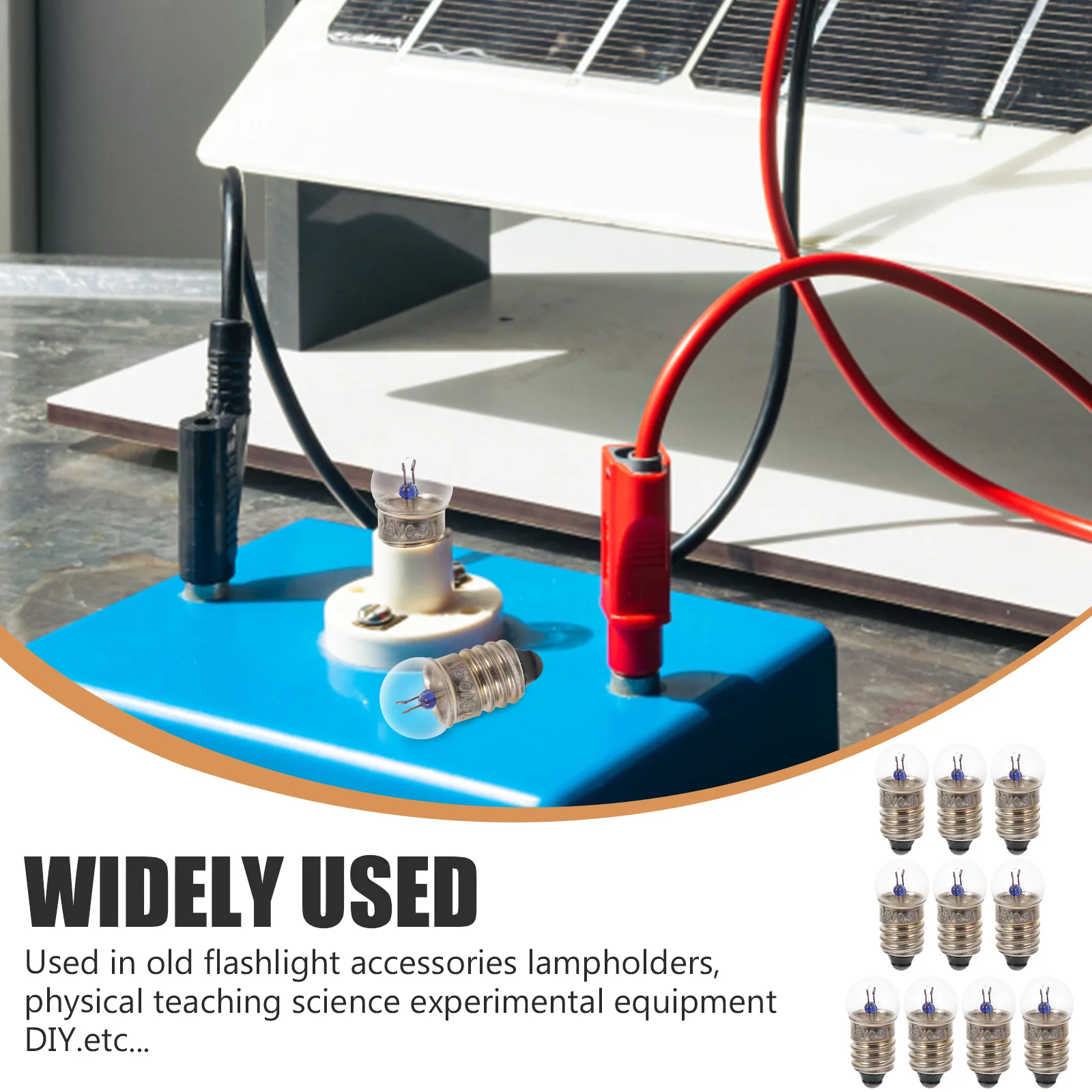 10 Pcs Refrigerator Shelf Student Light Bulb for Physics Experiment E10 Flashlight