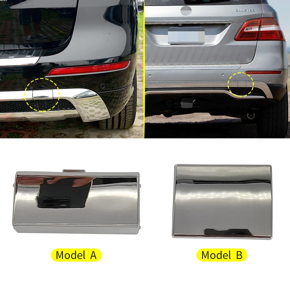 For Mercedes W166 ML Class ML300 ML320 ML400 ML450 2012-2015 Car Rear Bumper Tow Hook Cover Cap Silver