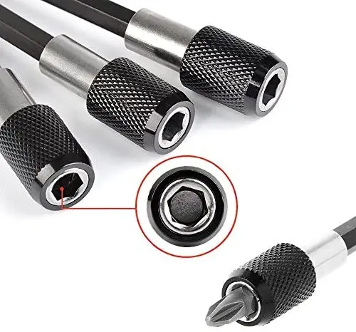 Set 3 1/4 Inch Nhanh Chuôi Lục Giác Phát Hành Từ Thuật Điện Nối Dài Hơi Giá Đỡ 60 100 Nối Dài 150Mm cần Dụng Cụ