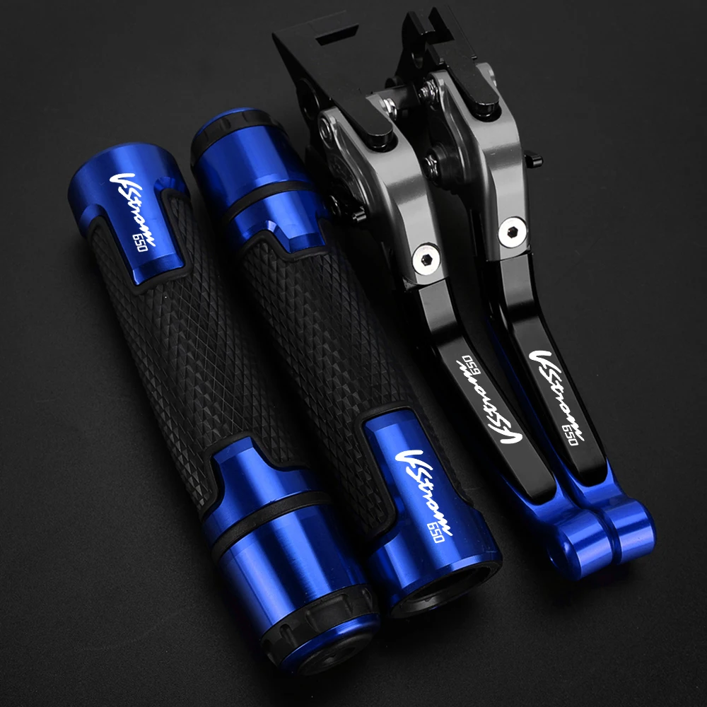 

Motorcycle Accessories Adjustable Brake Clutch Levers Handlebar grips ends FOR Suzuki VSTROM650 VSTROM 650 2004-2010 2009 2008