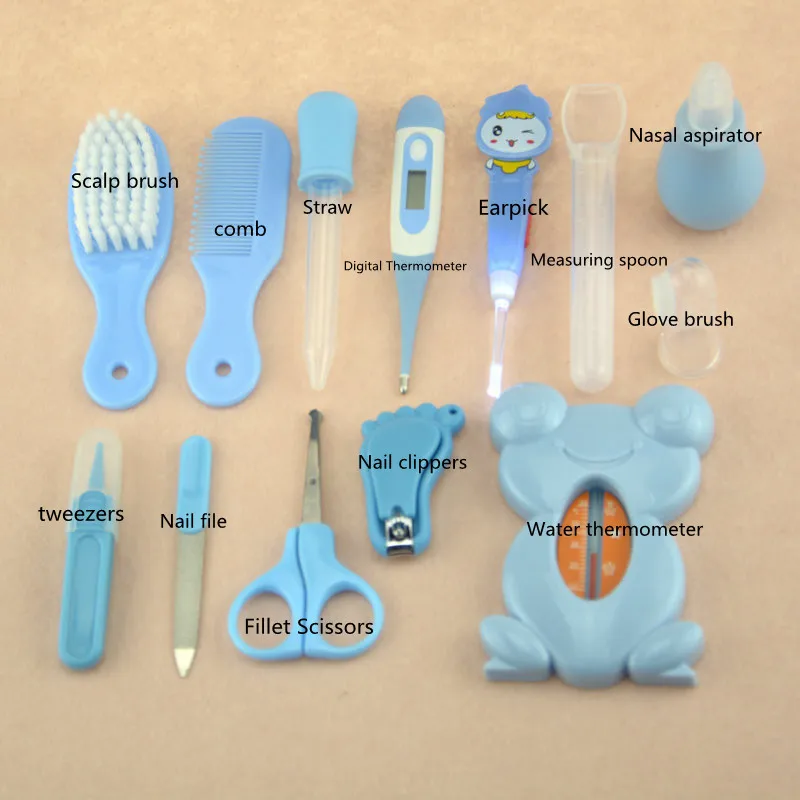 13/8/4pieces of baby care kit, newborn beauty and nail kit, baby medical care, nail clippers, hair brush tools