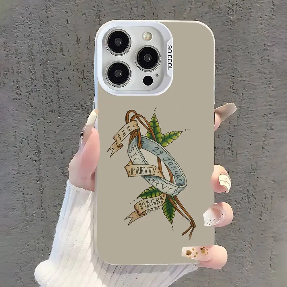Custodia per telefono Sic Parvis Magna Uncharted per iPhone 17,16,15,14,13,12,11,Pro,XS,Max,Plus,Mini,SE Cover antiurto opaca bianca caramella