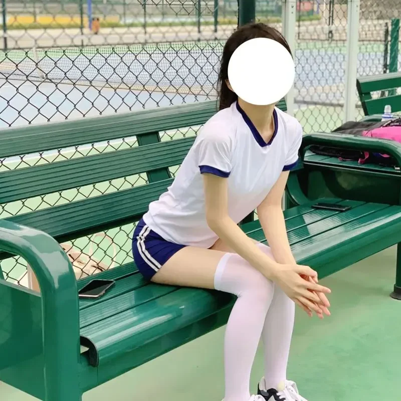 Japanese College Physical Education Sports School JK Uniform Gym Set Volleyball T Shirt Shorts Girl Women Jersey Gymnastics Suit