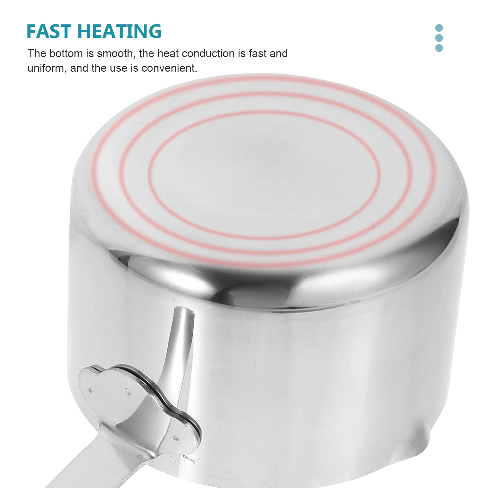 

Small Milk Pot Cooking Nonstick Multifunction Stainless Steel Kitchenware Lightweight Heat Resistant Easy Clean Anti