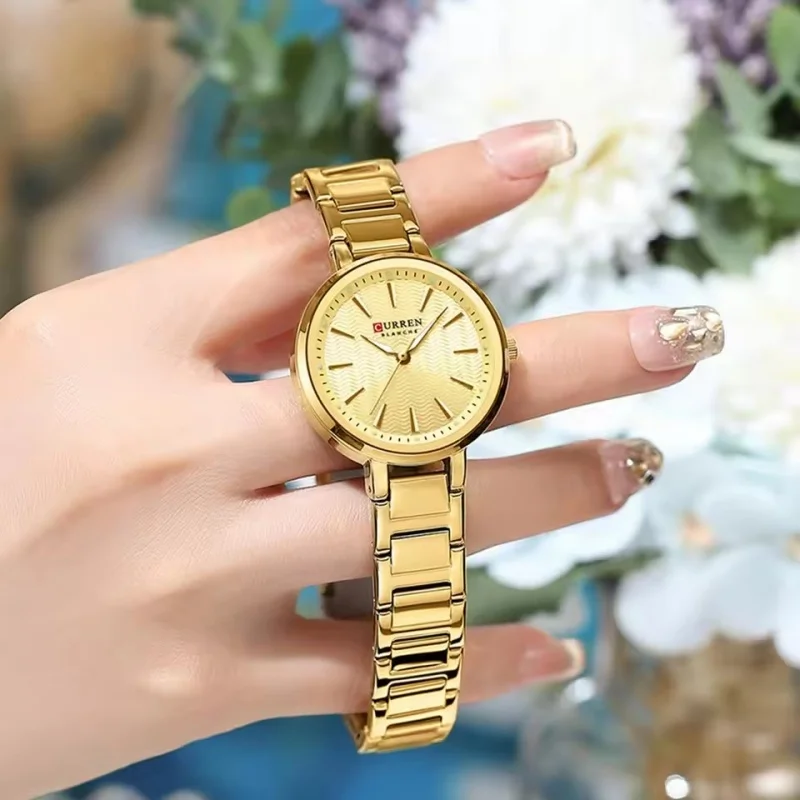 CURREN 9109 Luxury Women's Watch 32mm Fashion Stainless Steel Girls' Clock Outdoor Travel Lightweight Women's Watch reloj mujer