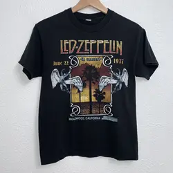 Retro Distressed Led Zepplin Englewood California 2005 Tee Black T-Shirt Size XS