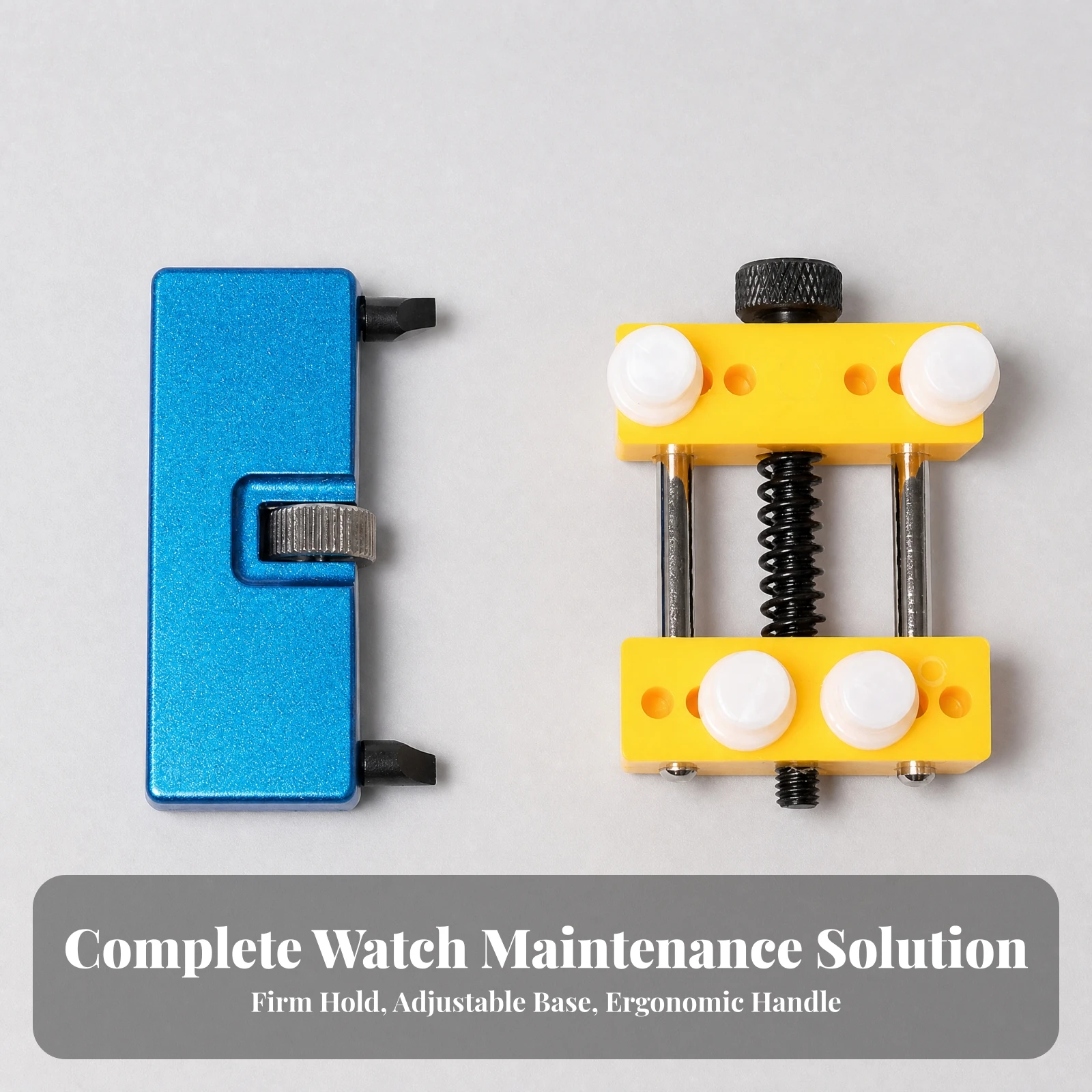 Watch Back Remover Tool Set Space-Saving Adjustable Watch Case Opener with Fixed Seat Sturdy Anti-Slip for Home Hobbyists