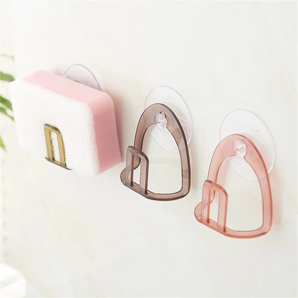 Kitchen Storage Sink Drain Rack Plastic Suction Cup Sponge Holder Sponge Storage Rack Sink Stand Holder Organizer Accessories