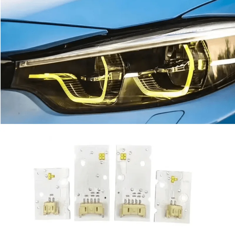 

Желтые светодиодные платы DRL для BMW M3 M4 F36 F32 F82 F80 F33 LCI, адаптивная фара 63117493229 63117493230 2018 2019 2020