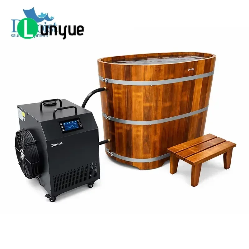 Custom Freestanding Wooden Soaking Tub Ice Bath for Home Indoor Health Care Quick Heating Long Lasting High Quality