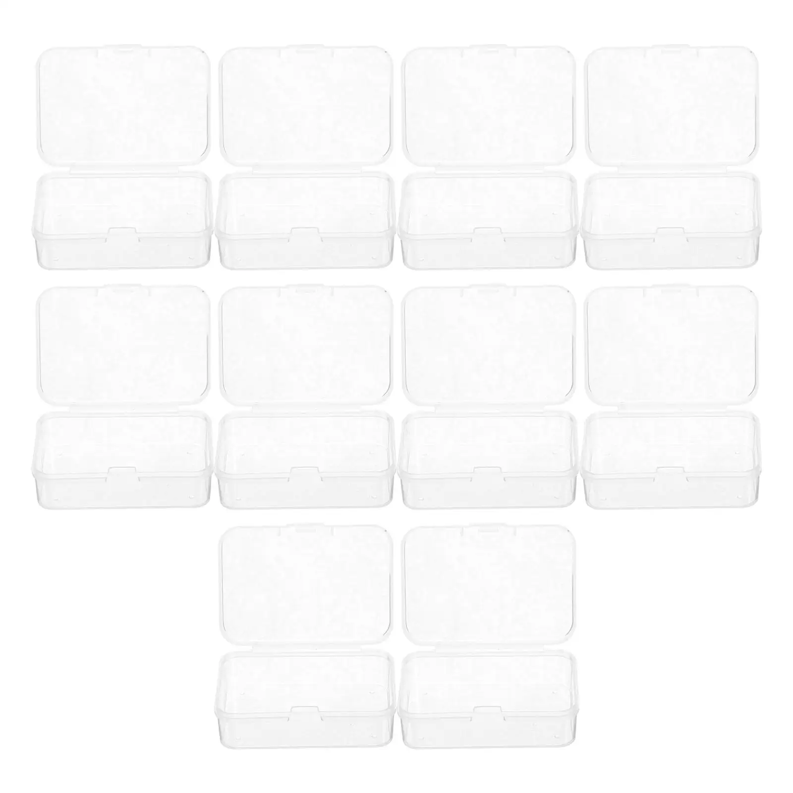 10 Pcs Beads Plastic Box Small Organizer Mini Storage Boxes Containers With Lids Transparent