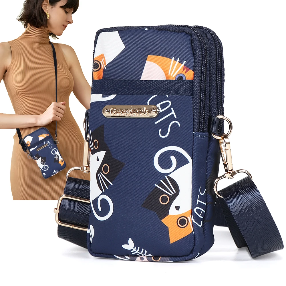 

Mobile wallet with slung shoulder strap and mobile phone messenger bag, light and adjustable, suitable for going out and commuti