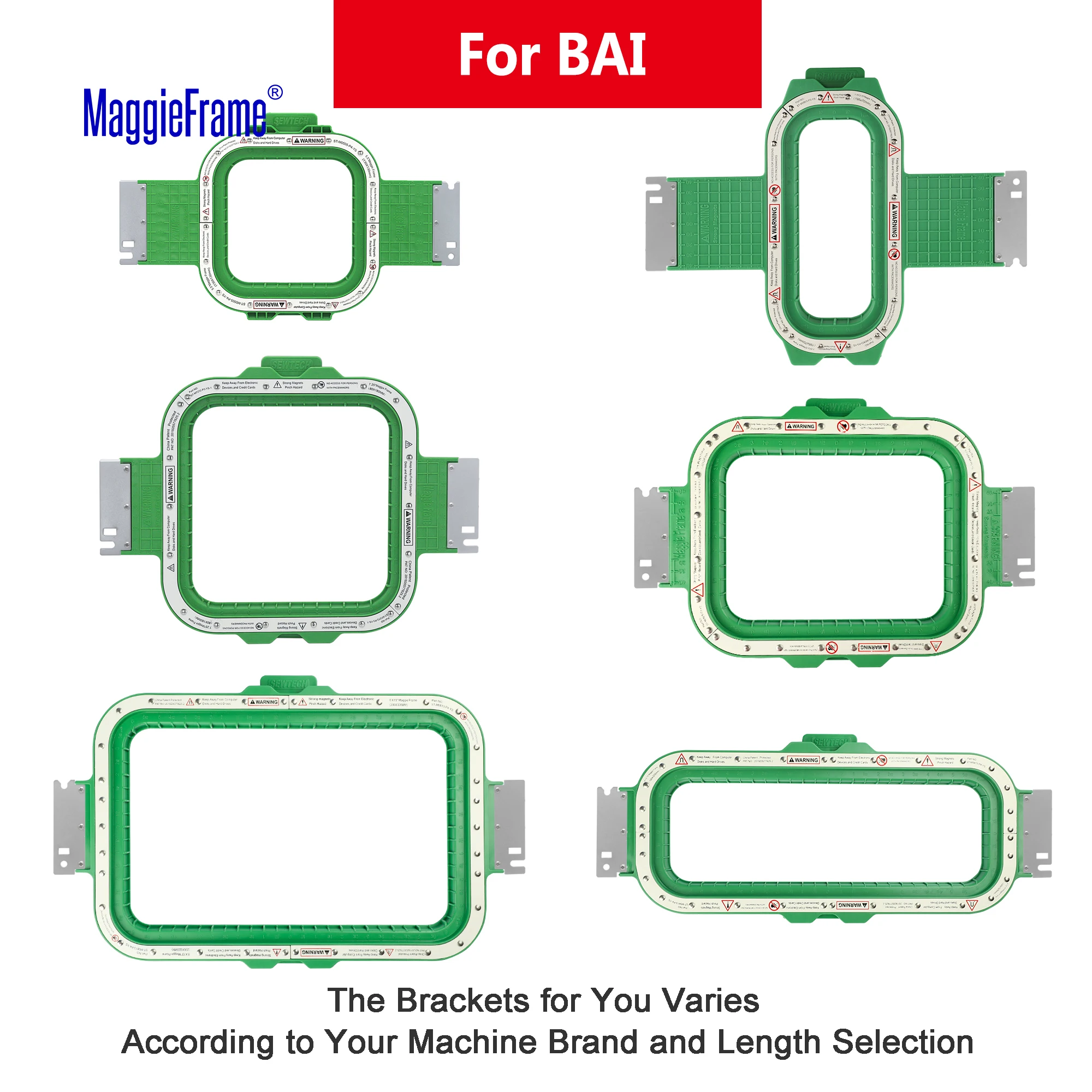

MaggieFrame Magnetic Hoops for BAI Embroidery Machine Embroidery Hoop Mighty Hoop Sewing Accessories