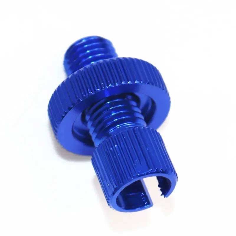 Blue Motorbike M10 10mm Clutch Lever Cable Adjuster Kit Bolt Lock Nut Custom