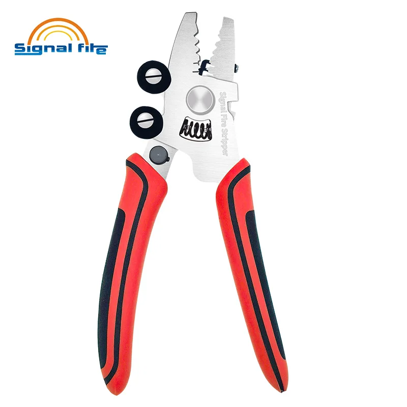 Signal Fire New 9 in 1 Fiber Optical FTTH Tools Cable Three Miller Clamp  Wire Stripper Pliers  with Scissors Clean Cotton
