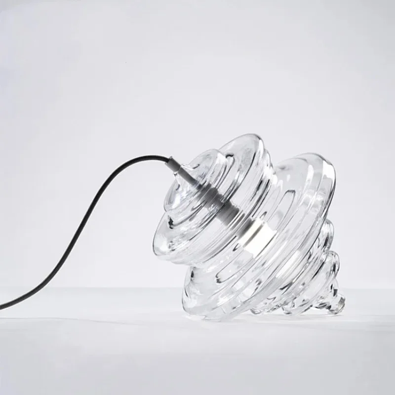 New Transparent Glass Dining Room LED Pendant Light Vintage Living Room Restaurant Hall Hanging Indoor Light Home Decor