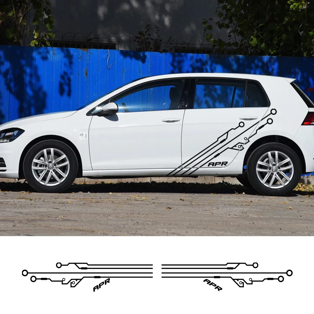 

Car Door Side Stickers For Volkswagen VW Golf 4 5 6 7 MK7 MK4 MK2 MK6 Stylish Stripes Styling Vinyl Decor Decal Auto Accessories