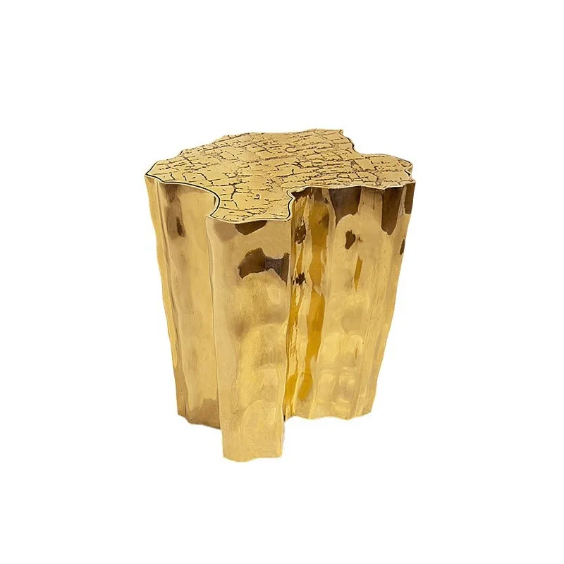 

Stainless steel special-shaped coffee table light luxury high-end coffee table combination sofa side table