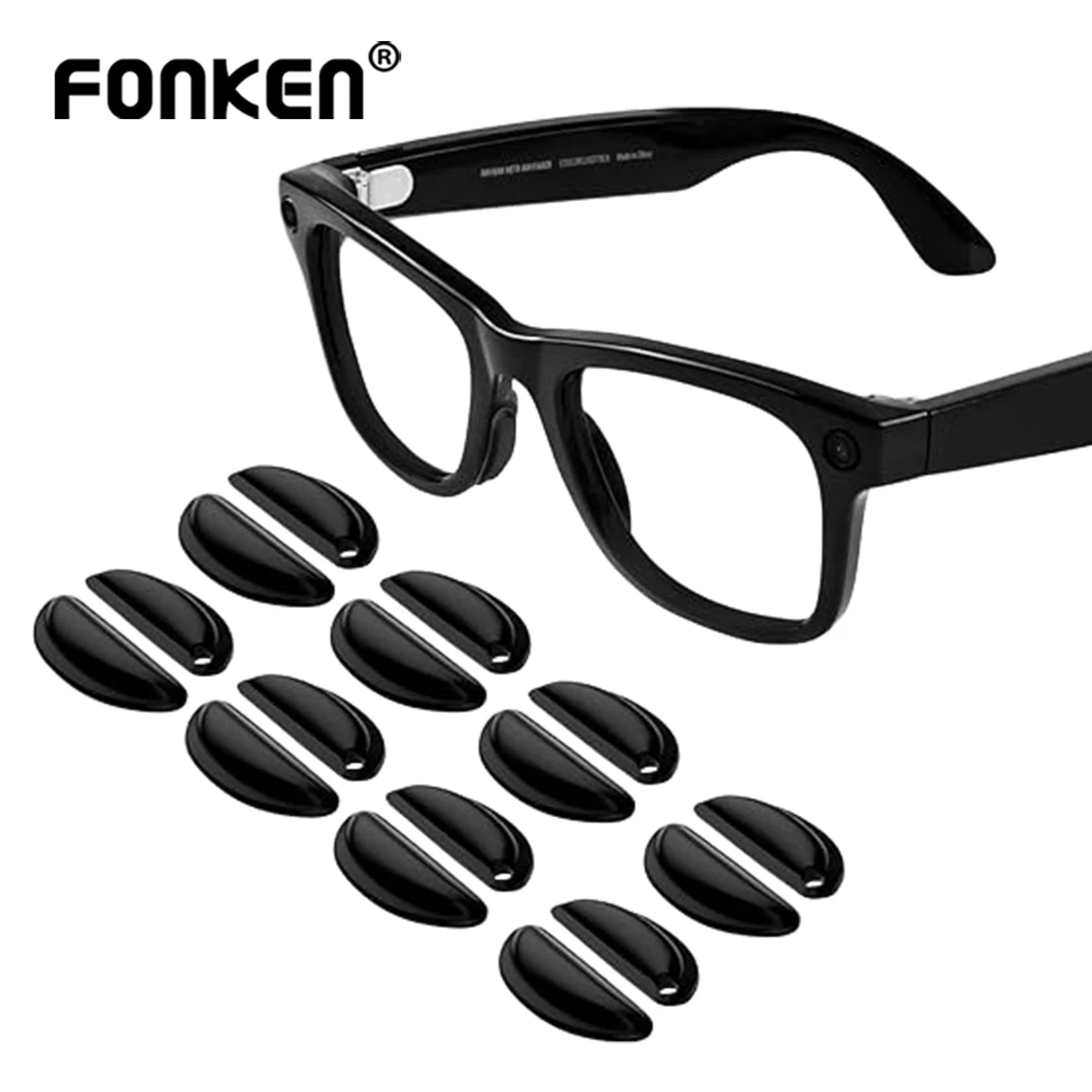 2/5 Pairs Glasses Nose Pads Adhesive Silicone Nose Pads Non-slip Transparent Nosepads for Glasses Eyeglasses Eyewear Accessories
